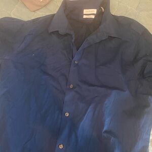 Navy blue dress shirt ! Calvin Klein!